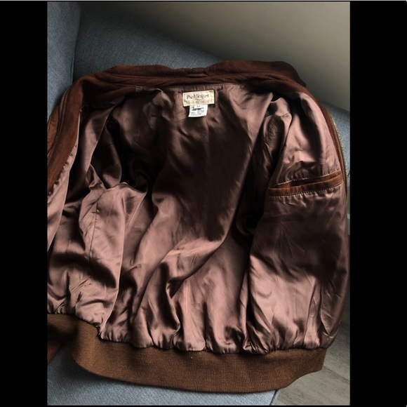 RARE Vintage Suede Cognac Leather Aviator Bomber - Picture 4 of 6